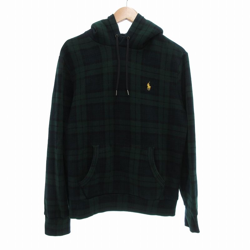 ポロ ラルフローレン POLO RALPH LAUREN パーカー フーディー プルオーバー スウェット 裏起毛 ブラックウォッチ S 緑系 |UO GY14