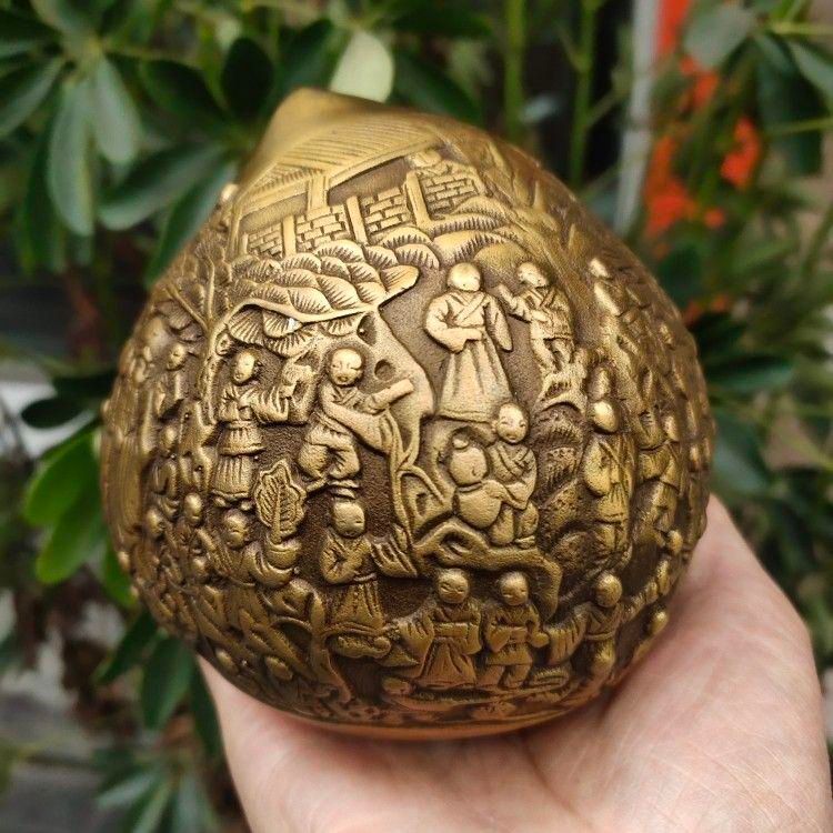 銅細工 百子桃 茶寵 装飾品 工芸品 美術品 置物 銅細工 百子桃 茶寵 装飾品 工芸品 美術品 置物