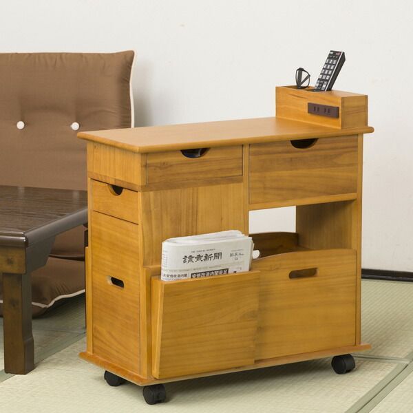 柏木工 木製サイドワゴン テーブル キャスター付き 柏木工キッチン