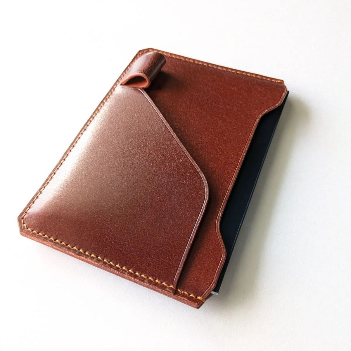 パスポートケース 馬革 ホースレザー 三つ折り財布 長財布 マチなし