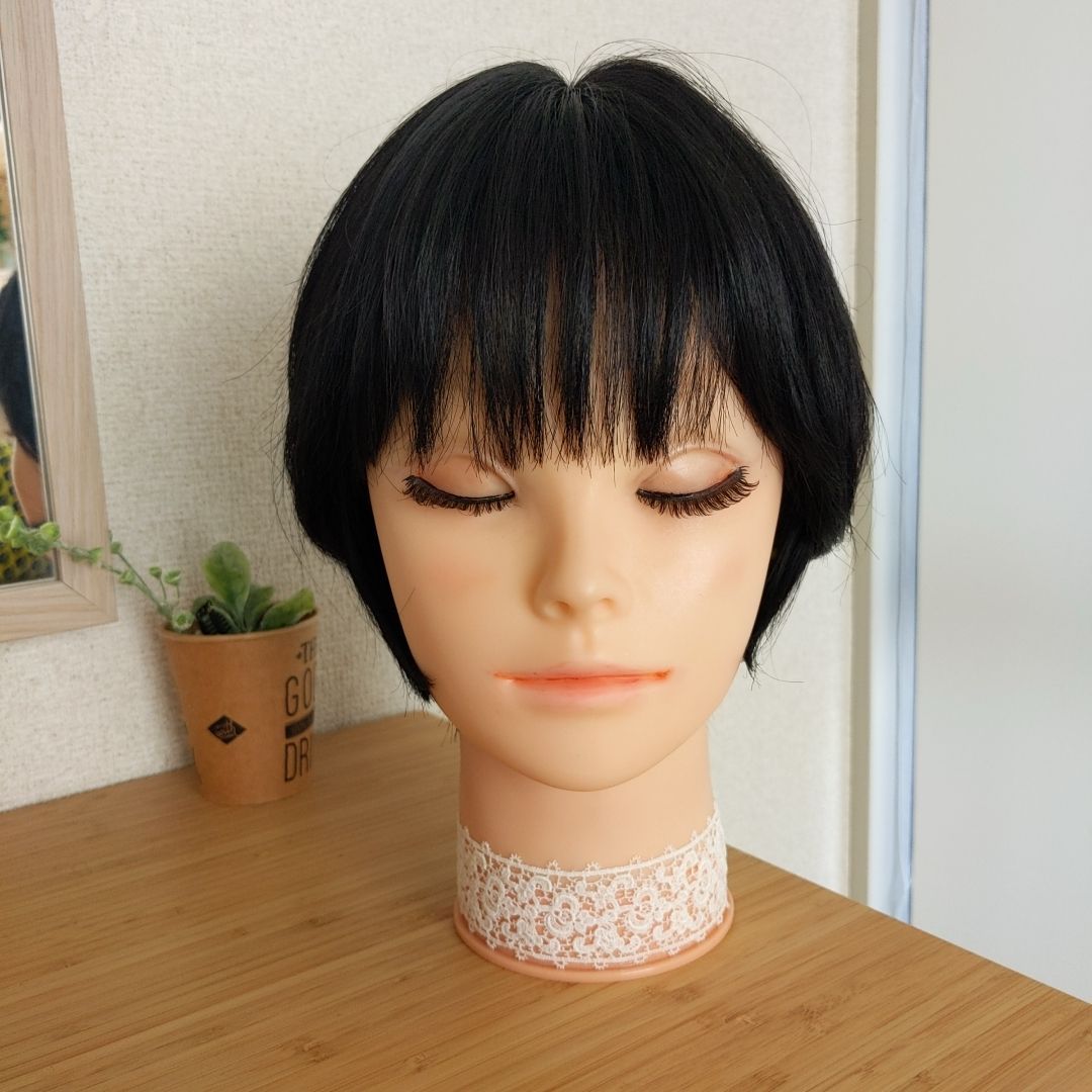 ☆サラサラ人毛100%ウイッグ☆I型ツムジ　ショートウルフ　ブラウン　ウイッグ ☆サラサラ人毛100%ウイッグ☆I型ツムジ ショートウルフ ブラウン