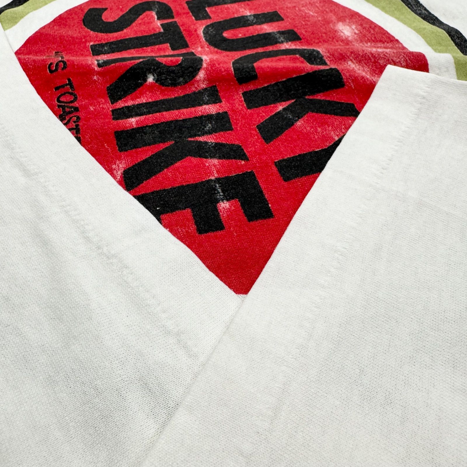 90s vintage LUCKY STRIKE Promo Print Logo T-shirt Tee ラッキー