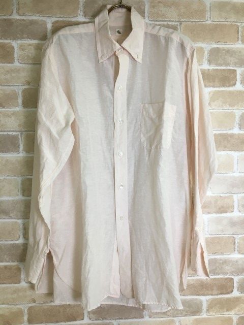 中古】 日本製 KAPTAIN SUNSHINE ｷｬﾌﾟﾃﾝｻﾝｼｬｲﾝ 長袖襟ｼｬﾂ KS21SSH07 Polocollar Shirt ﾘﾈﾝ  ｼﾙｸ ﾋﾟﾝｸ系 38 33826140 - メルカリ