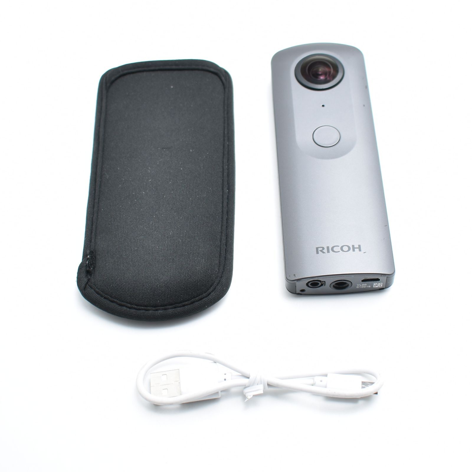 【元箱・取扱説明書・純正ポーチ+レンズカバー・シリコンカバー】THETA V 元箱・取扱説明書・純正ポーチ+レンズカバー・シリコンカバー】THETA V