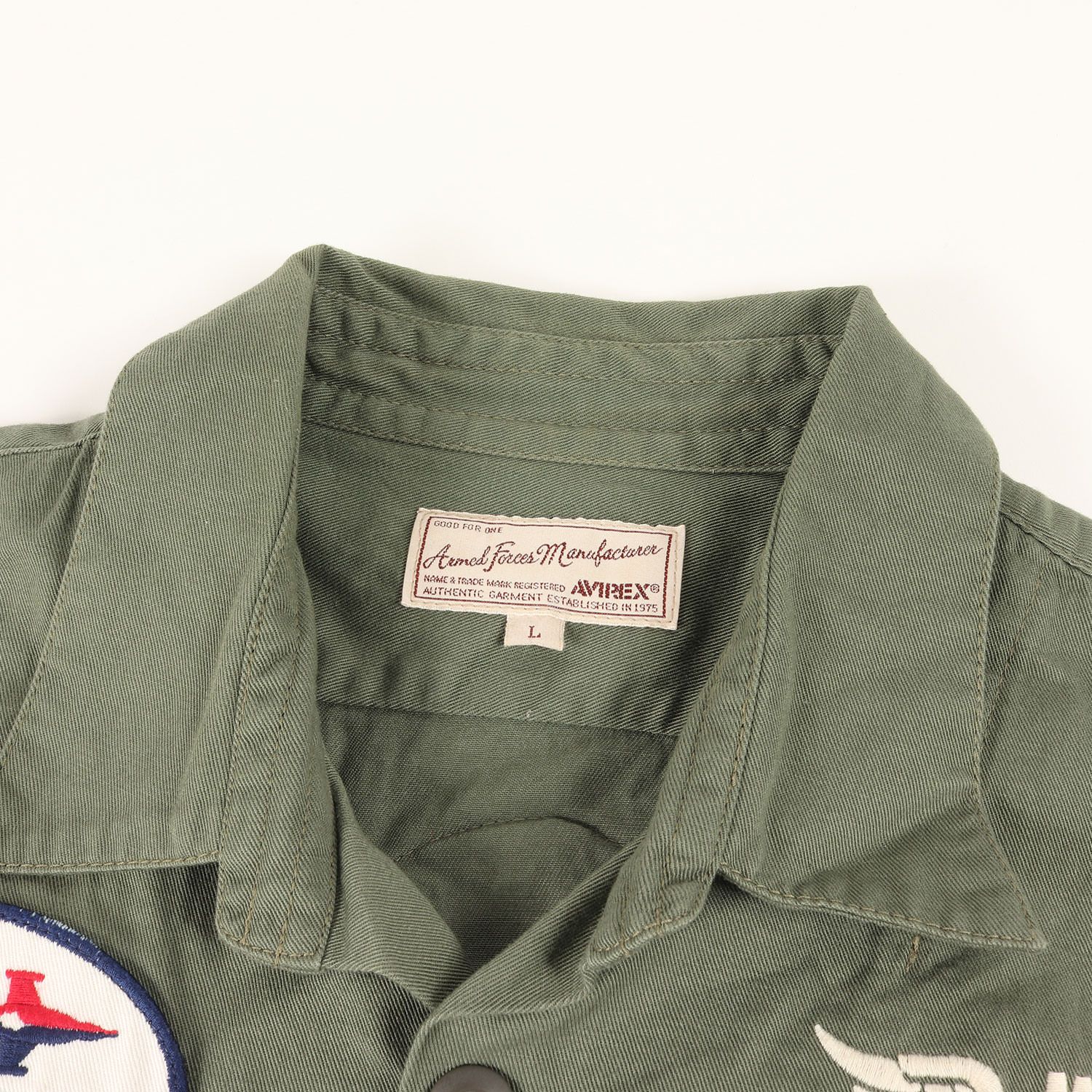 AVIREX アヴィレックス シャツ サイズ:L / U.S.AIR FORCE パッチ 