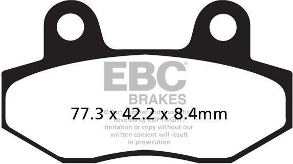 EBCブレーキ USA製 ダブルHシリーズ シンタリング ブレーキパッド フロント左側用 | FA086/2HH