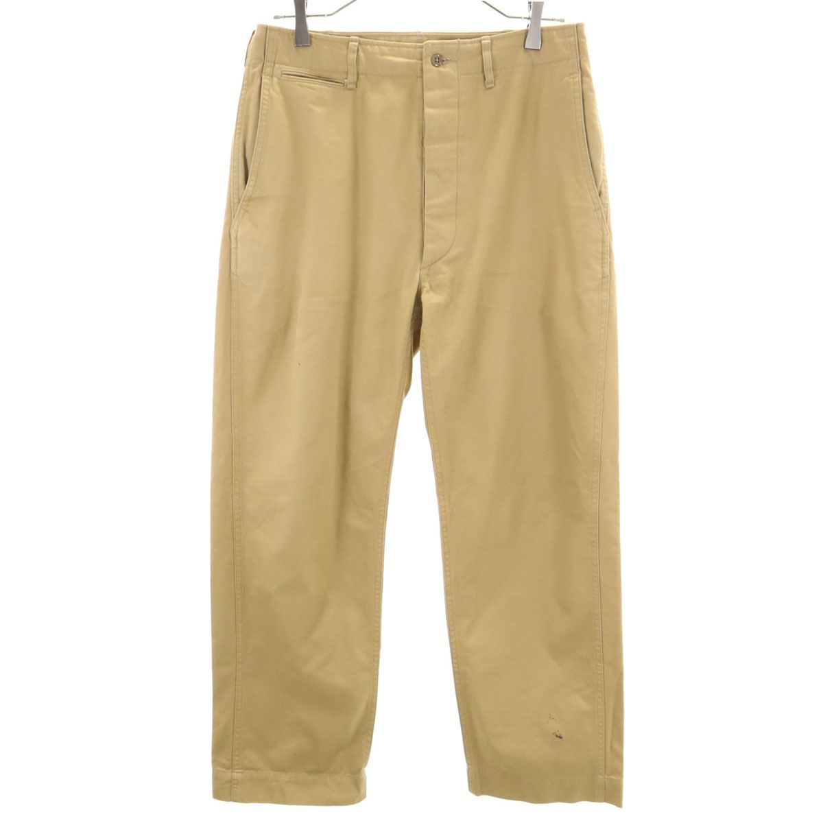 ANATOMICA アナトミカ 日本製 チノパンツ W32 ベージュ系 ボタンフライ 