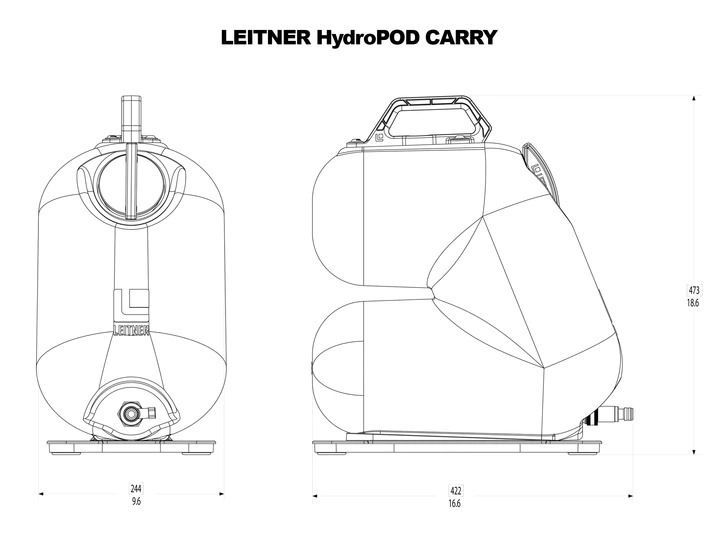 LEITNER DESIGNS Hydro POD CARRY Portable Shower Kit レイトナーデザイン ハイドロポッド キャリー ポータブルシャワーキット 自立式 00-HPC-1488
