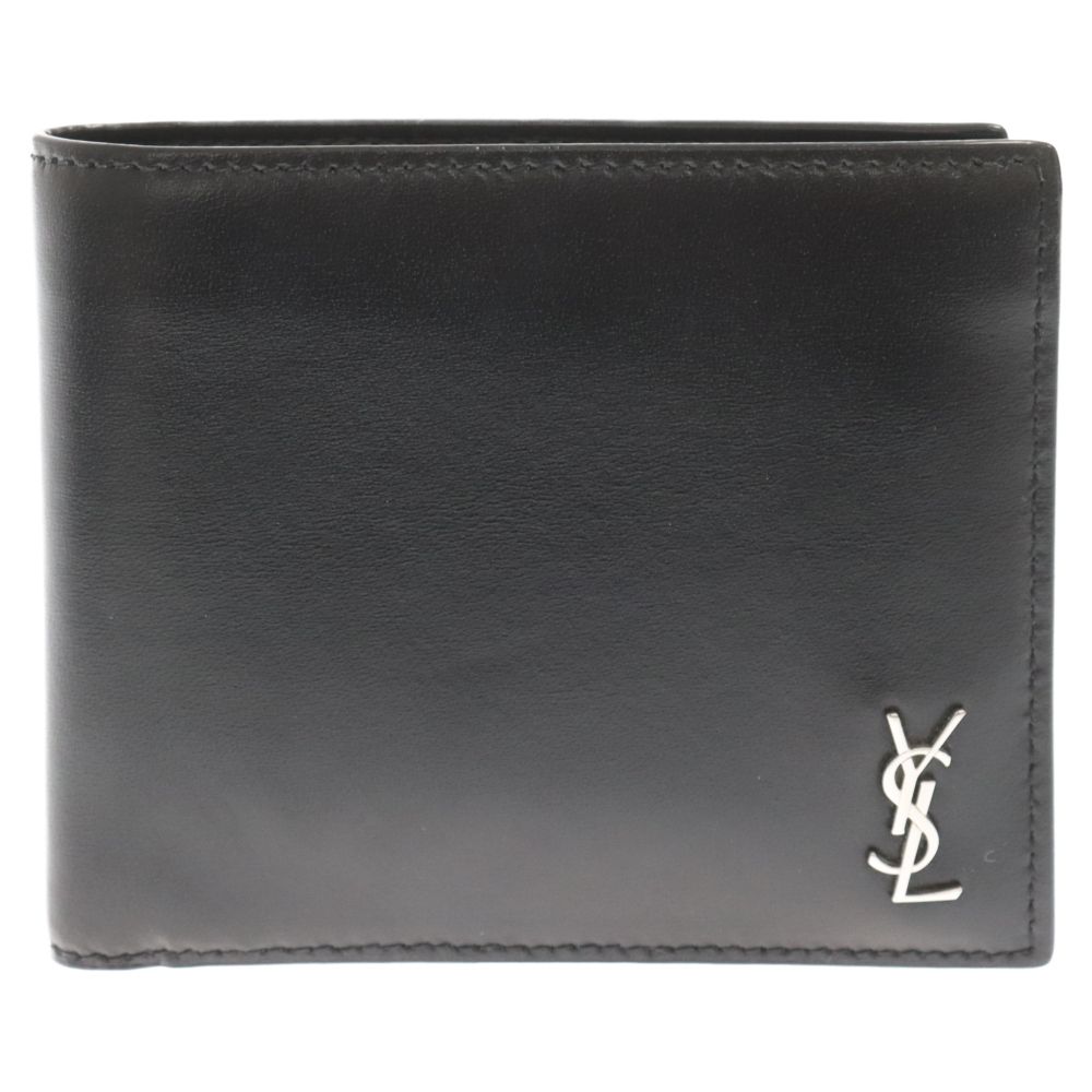 SAINT LAURENT PARIS (サンローランパリ) TINY MONOGRAM EAST/WEST WALLET 二つ折り財布 ブラック  610193