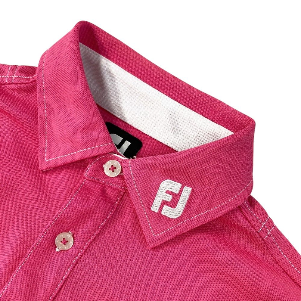 サイズ：M FOOT JOY フットジョイ 半袖ポロシャツ ピンク系