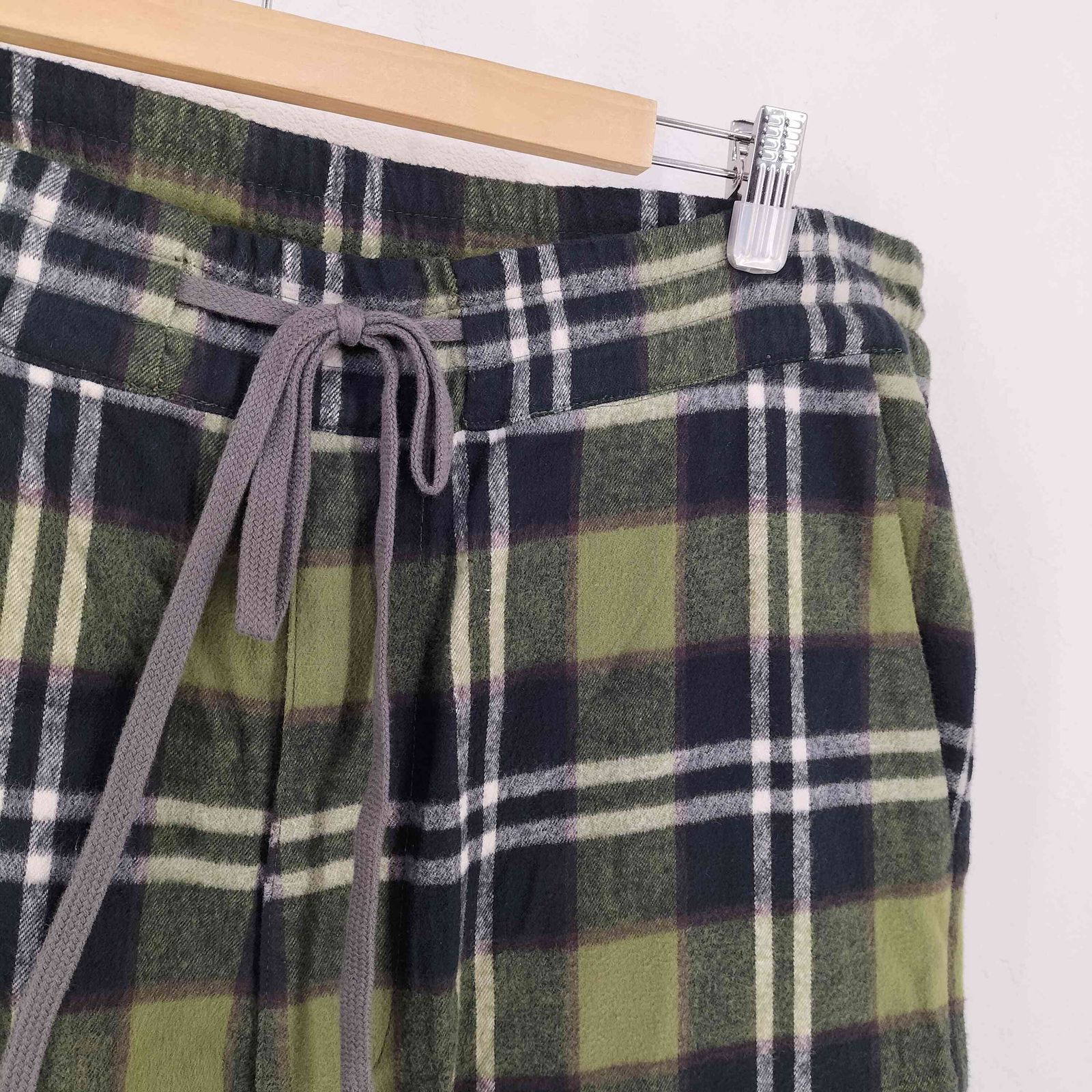 A.F ARTEFACTサルエルパンツ 緑と黒のチェック柄 A.F ARTEFACTサルエルパンツ 緑と黒のチェック柄