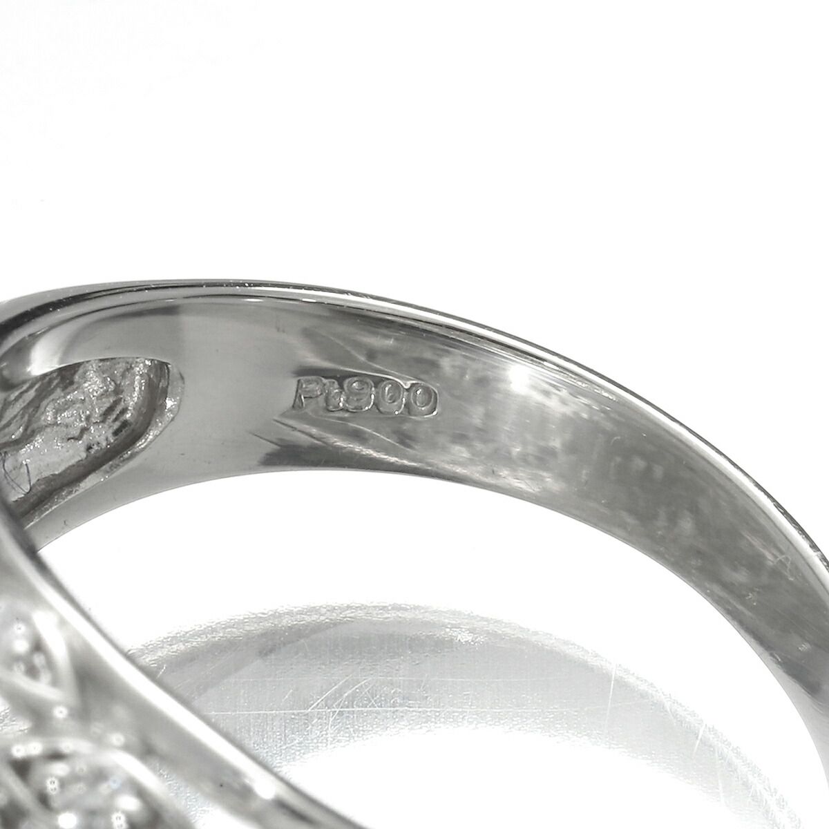 フラワーデザインリング 指輪 ダイヤモンド 0.5ct Pt900 13号 中古 