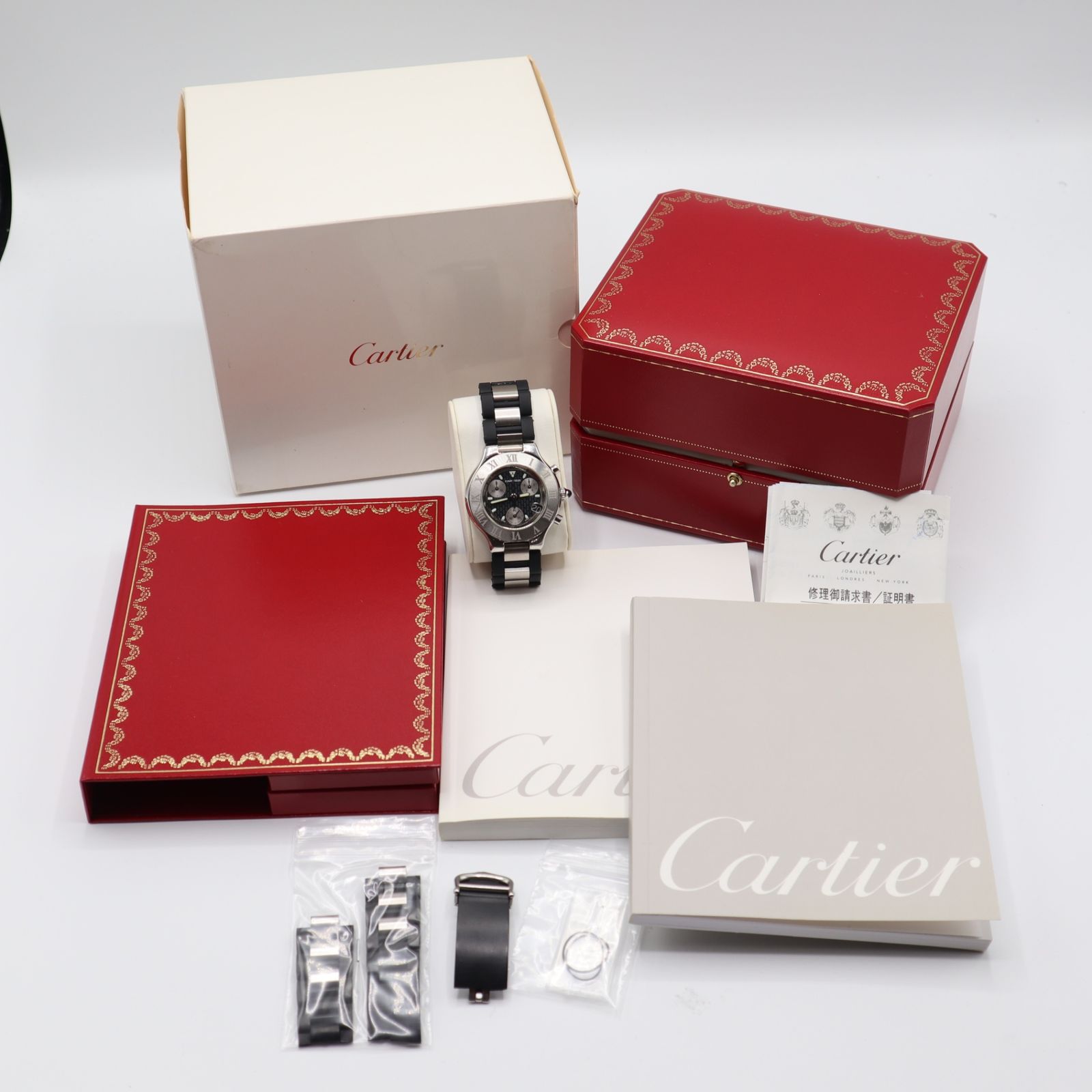 お*り様 Cartier カルティエ　クロノスカフ21 腕時計 稼働品 腕時計 稼働 Cartier カルティエ クロノスカフ21 クォーツ