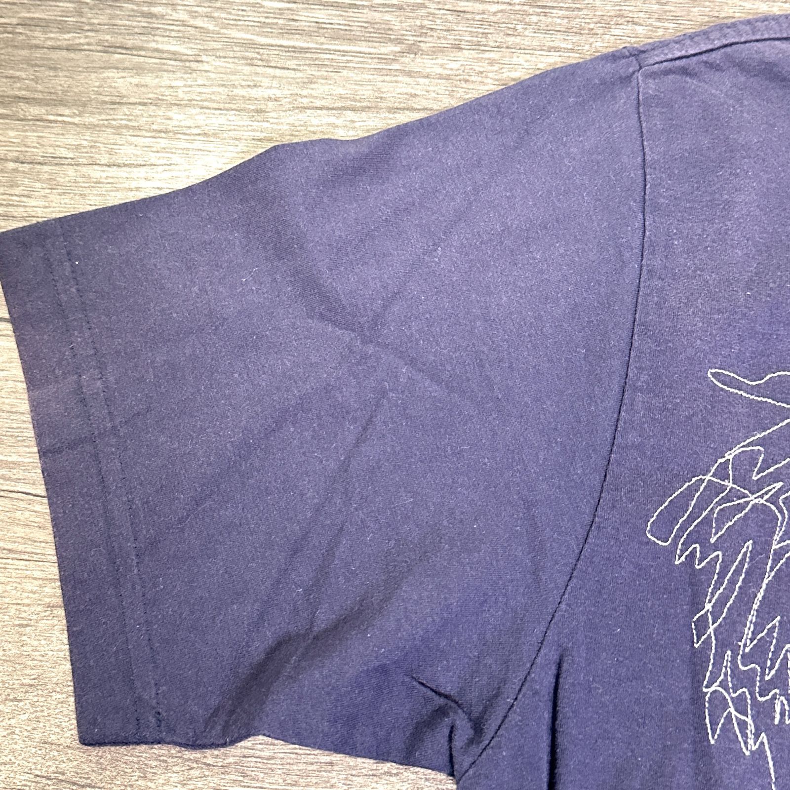 BLESS N°09 Stitched Starcut フェイス刺繍Tシャツ M ネイビー 
