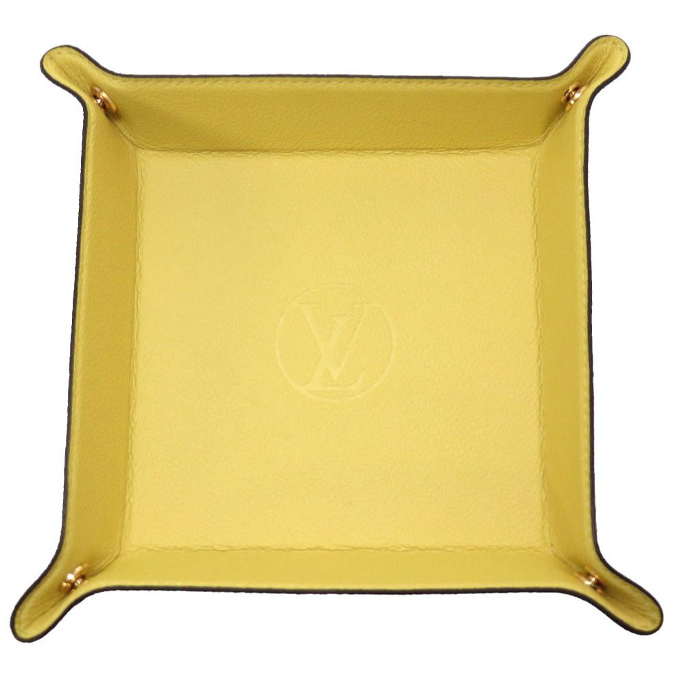 美品 ルイヴィトン LVサークル ノベルティ レザー イエロー 黄 小物