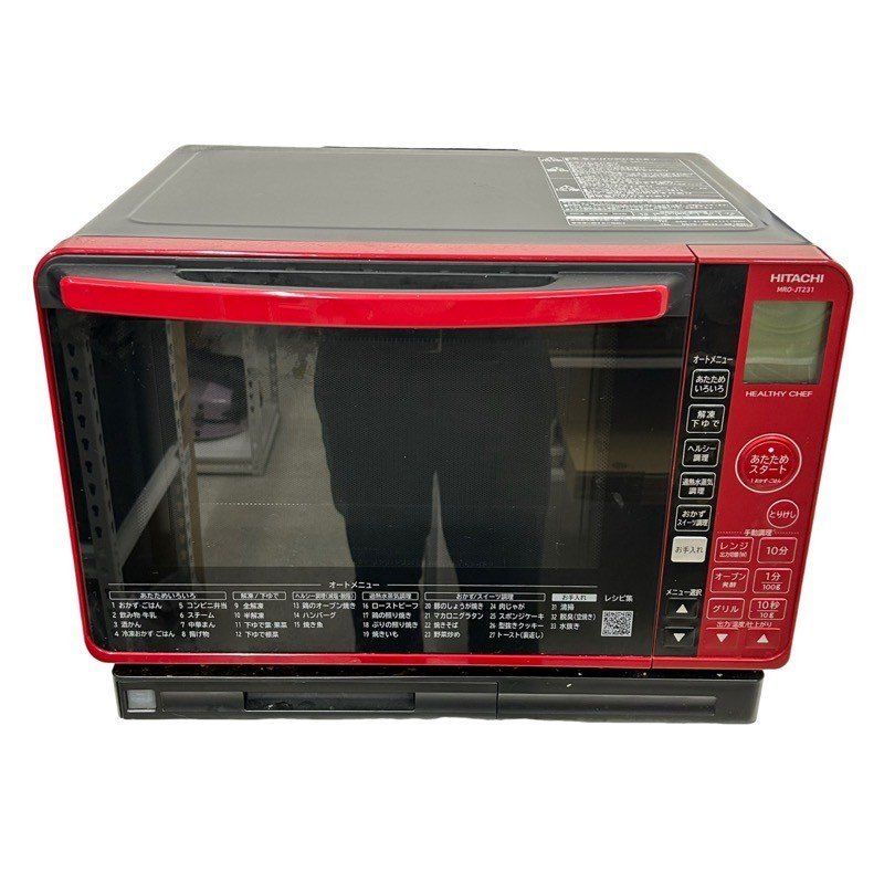 HITACHI 水蒸気オーブンレンジ　MRO-JT231 2022年製 日立 HITACHI 加熱水蒸気オーブンレンジ MRO-JT231 レッド 2022