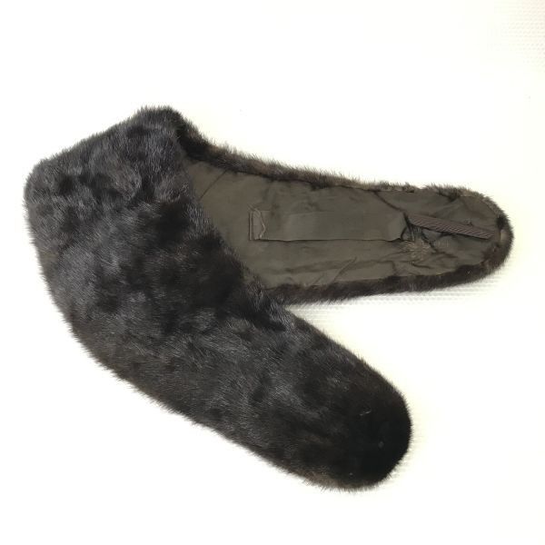 毛皮/ミンクマフラー/ストール【レディースF/茶/brown】mink