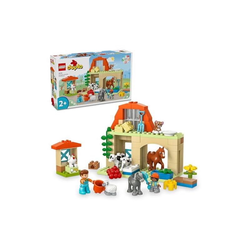 レゴ LEGO デュプロ デュプロのまち ぼくじょう おもちゃ 玩具 プレゼント 誕生日 ブロック 知育 クリスマス 男の子 女の子 子供 1歳半 2歳 4歳 幼児 ごっこ遊び おままごと 動物 生き物 0