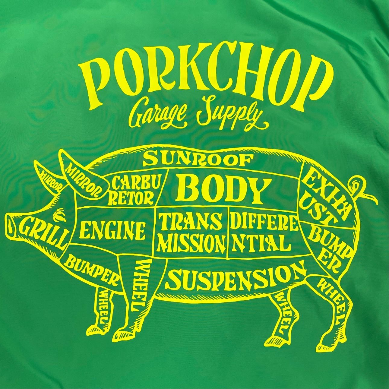 ビッグ割引 PORKCHOP 22AW ボアコーチジャケット グリーン XL 21328円