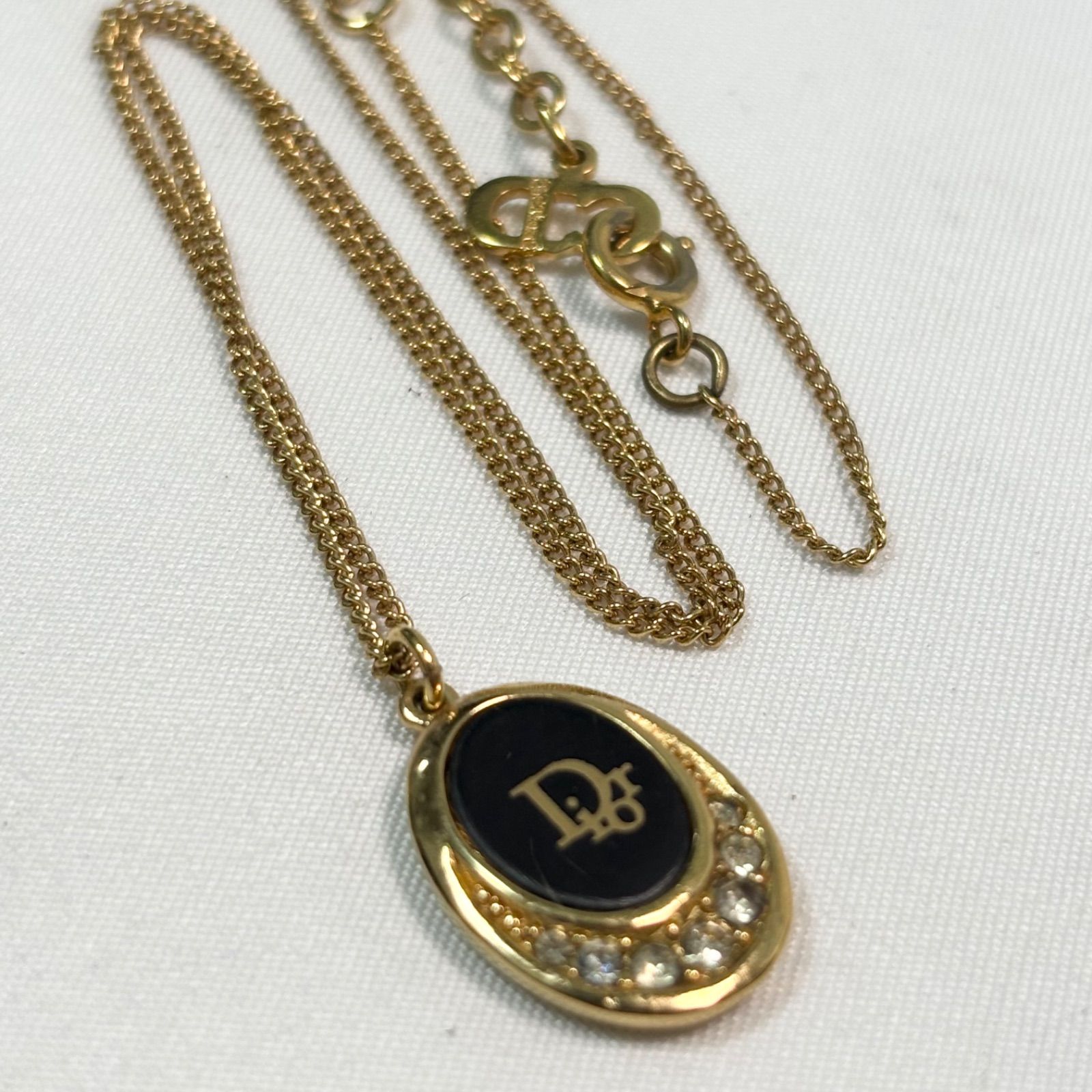 クリスチャンディオール ネックレスのみ 限定品 ゴールド ブラック Christian Dior クリスチャンディオール ヴィンテージ ライン