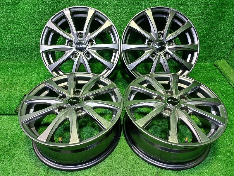 社外 ホットスタッフ エクシーダ ﾉｱ ｳﾞｫｸｼｰ ホイール アルミ ガンメタ 15インチ 6J 5穴 4本 114.3 53