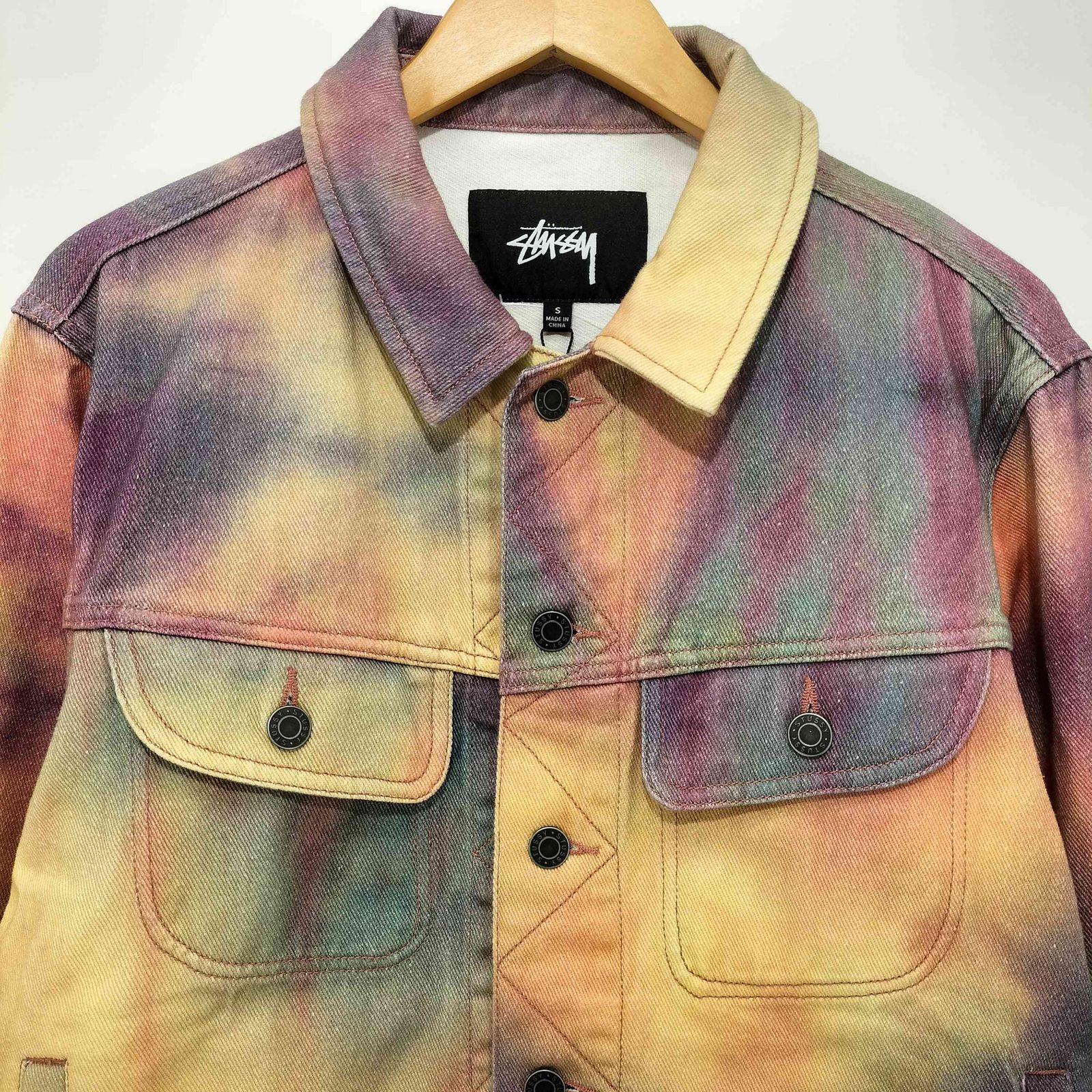 ステューシー Stussy TIE DYE TRUCKER JACKET タイダイ染め G