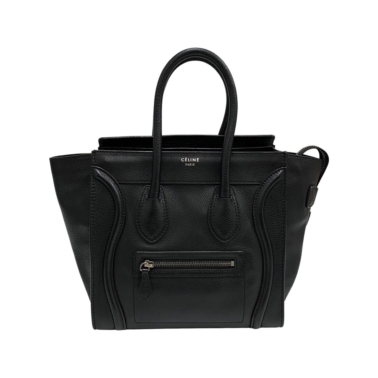 極 美品 保存袋付き CELINE セリーヌ ラゲージ マイクロ ショッパー 
