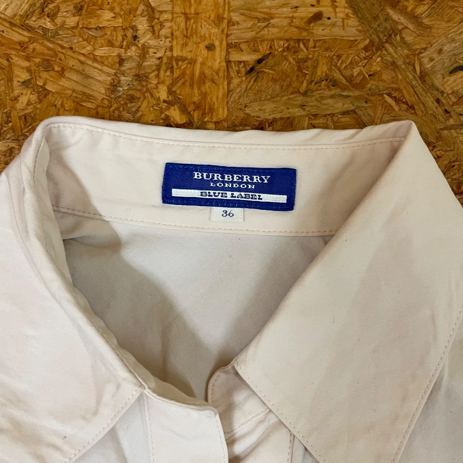 BURBERRY BLUE LABEL ノースリーブ シャツ 36 バーバリー ブルー 