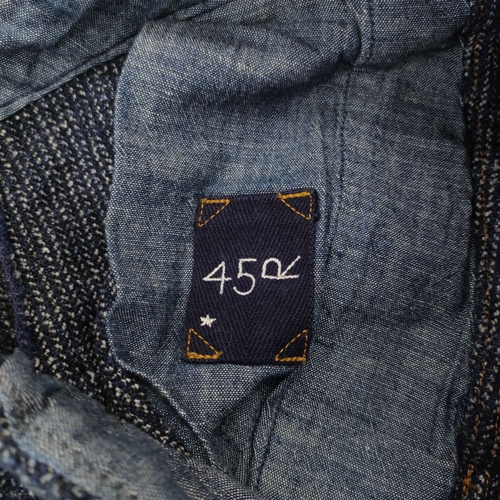 45R/45rpm コットンツイードの908イージーポッポパンツ（インディゴ