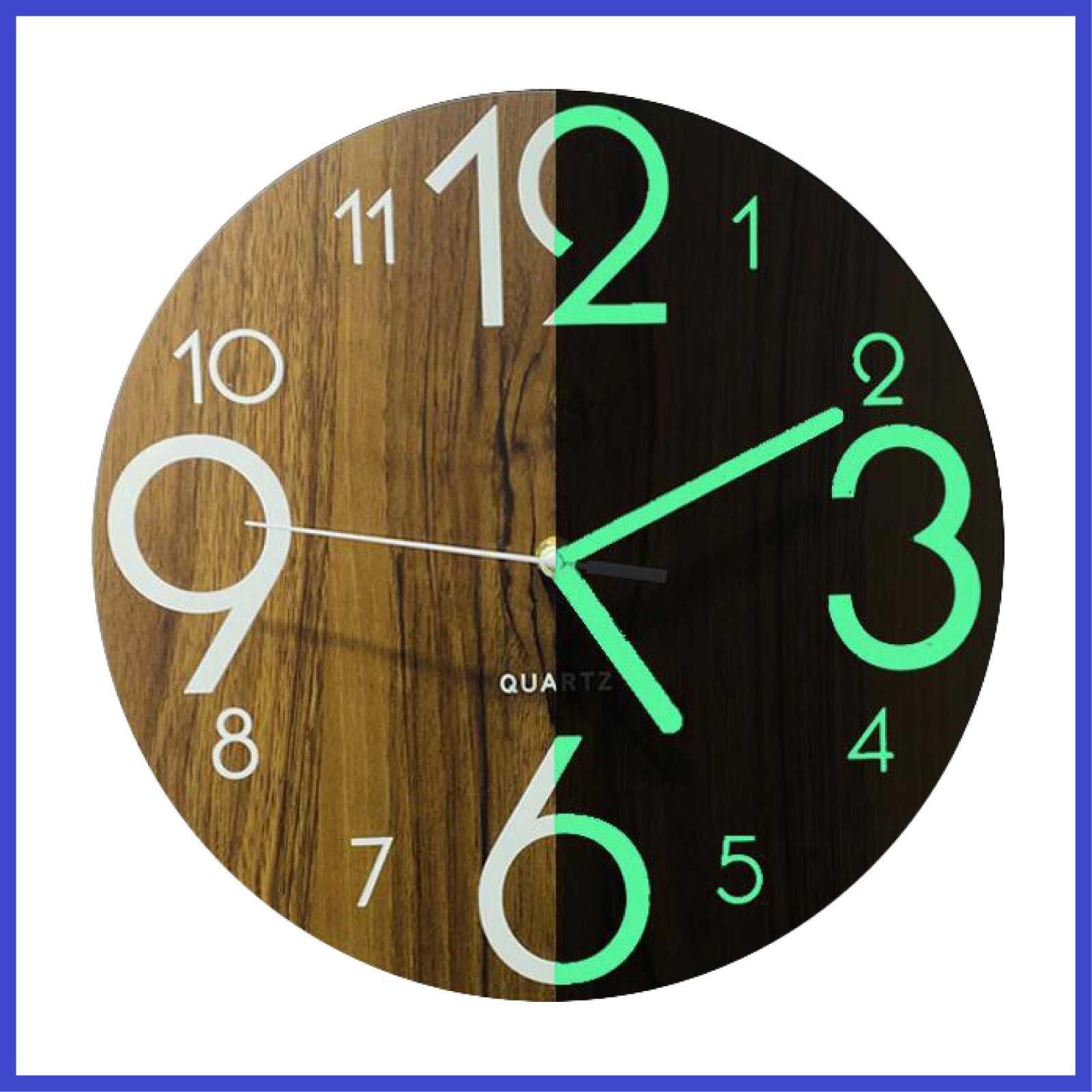 グラデーション 壁掛け時計 ガラス製 直径30cm 円形 電池式型 静音