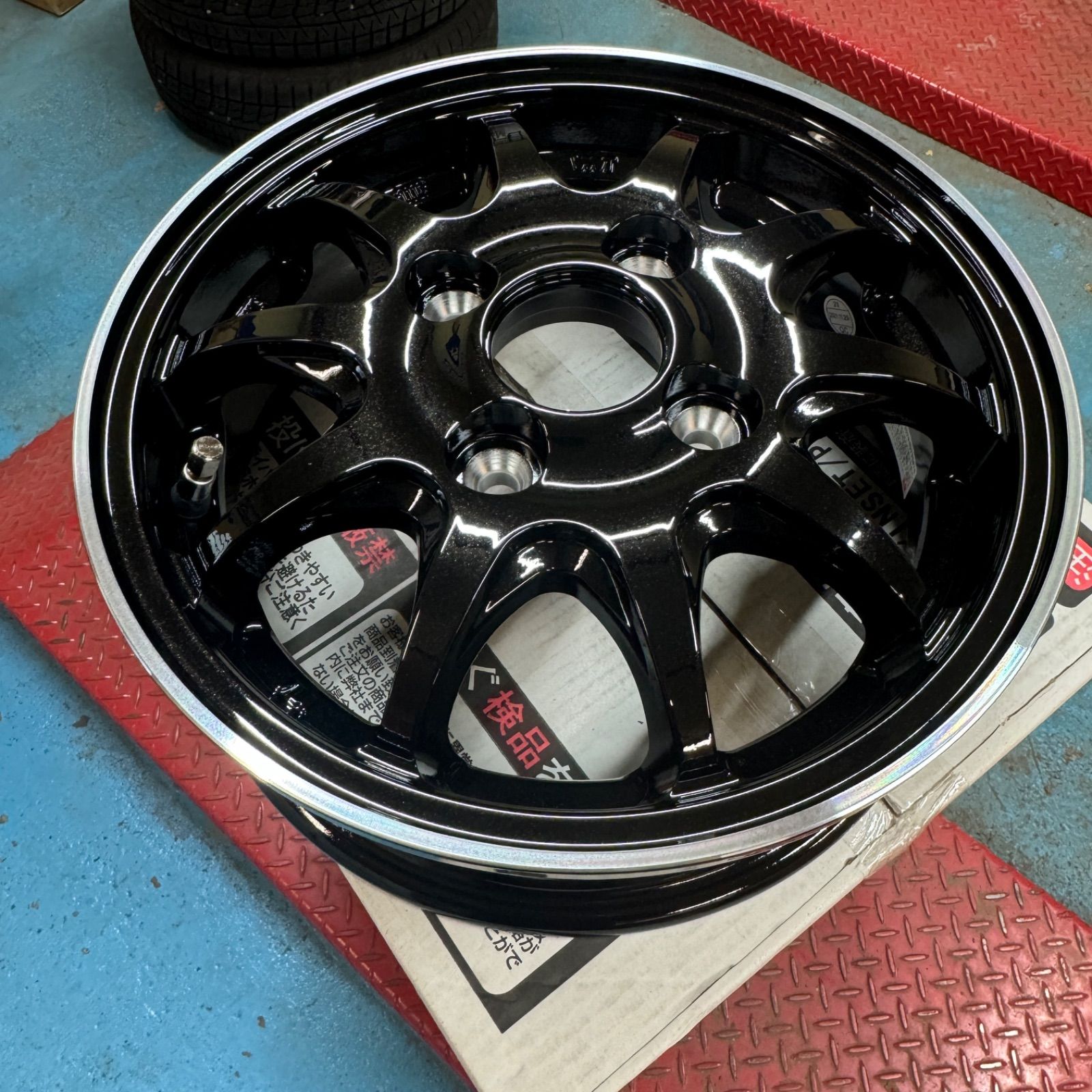 4本セット JPスタイル R10 12インチ 4j 43 PCD100 ブラック エブリィ ハイゼット 軽トラ