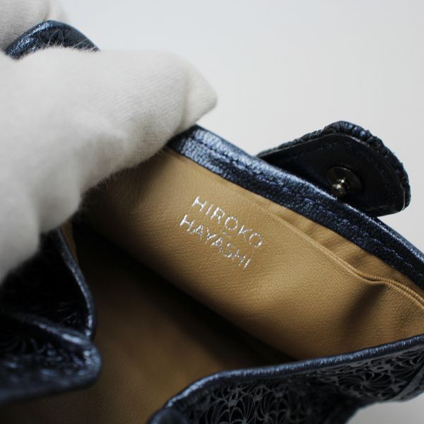 HIROKO HAYASHI 小銭入れ (ネイビー) 極美品 HIROKO HAYASHI ヒロコハヤシ GIRASOLE ジラソーレ 小銭