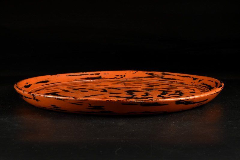 根来塗 丸盆 時代物 古美術 DT242 根来塗 丸盆 時代物 古美術 DT242