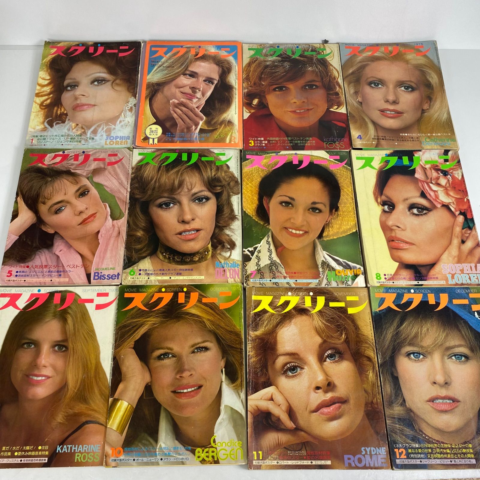 希少品】スクリーン 映画雑誌 SCREEN 1975年 1年分 12冊セット Sophia