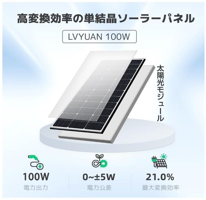 100W ソーラーパネル