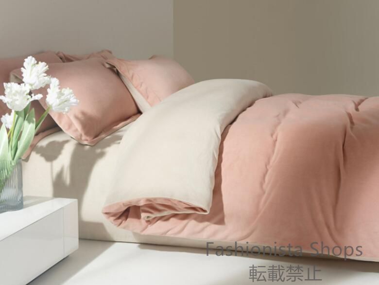 ExcelHuman 掛け布団カバー Sサイズ ホワイト3個、枕カバー3個