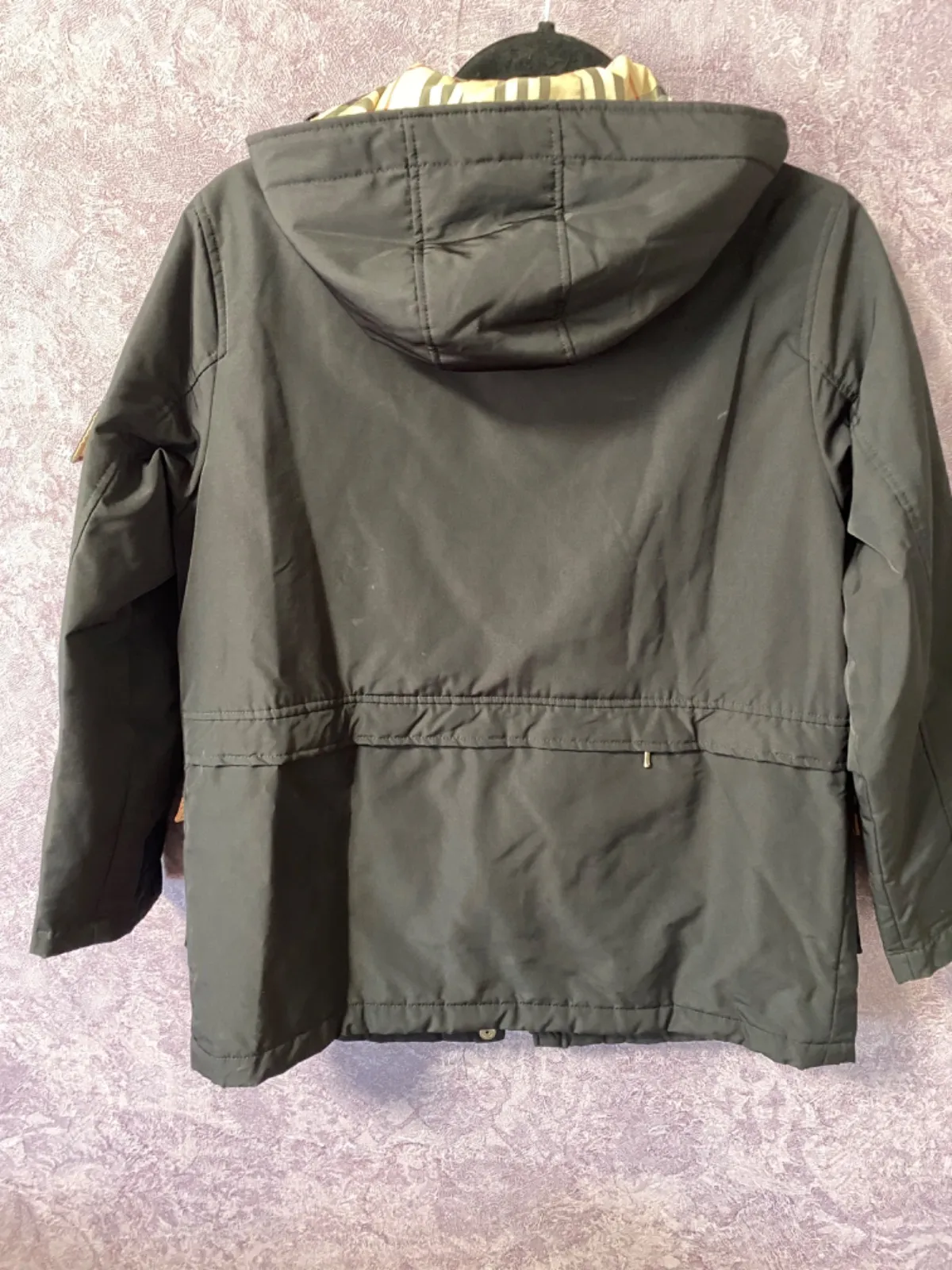 バーバリー ノバチェック BURBERRY キッズ コート 150 フード付き M  