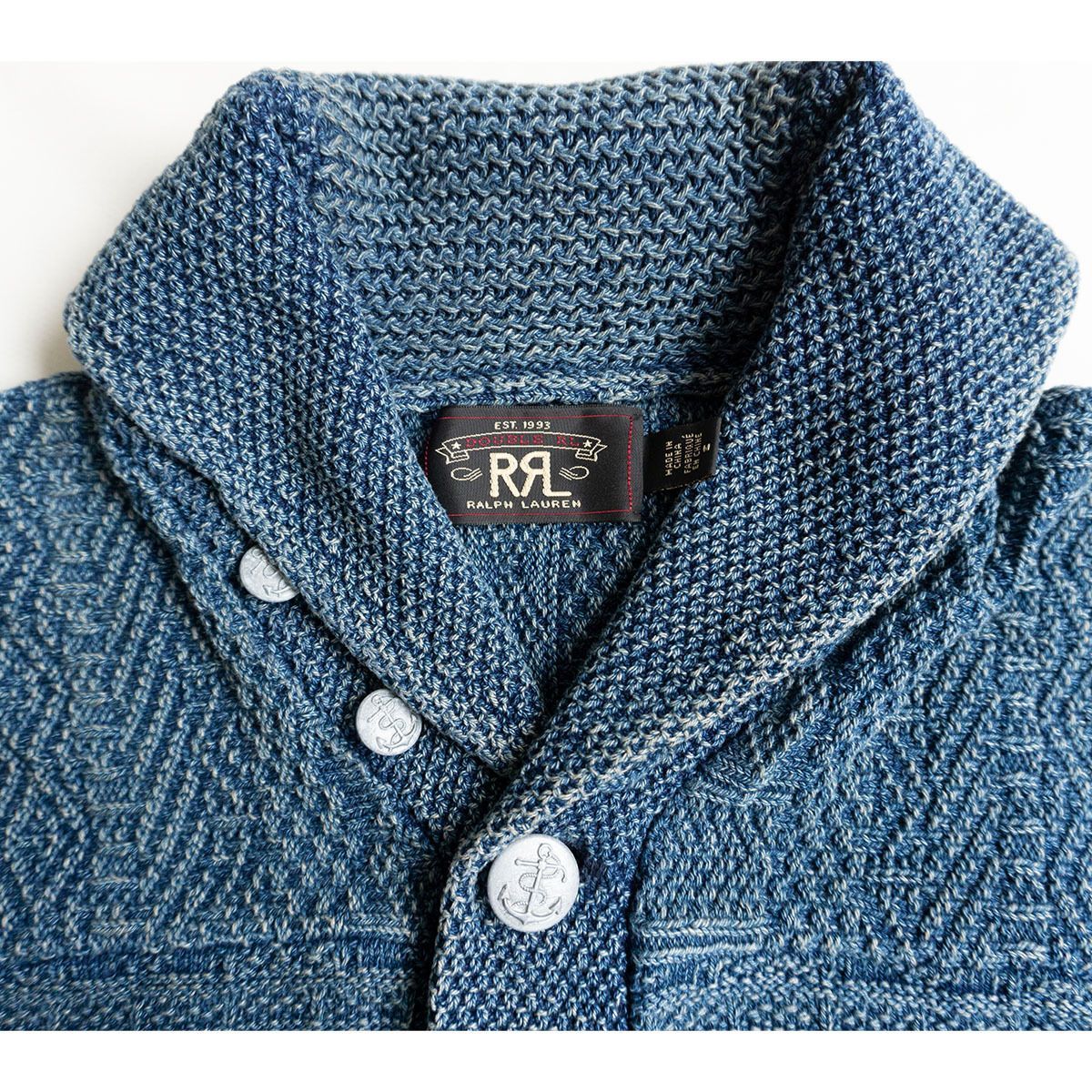 RRL インディゴ ショールカラー カーディガン 2108304 - メルカリ