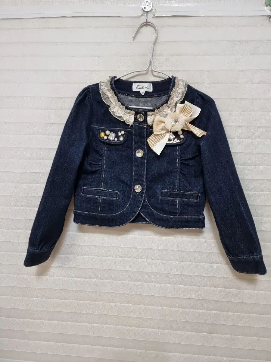 フレンチキャット キッズ (女の子) デニム ジャケット 120