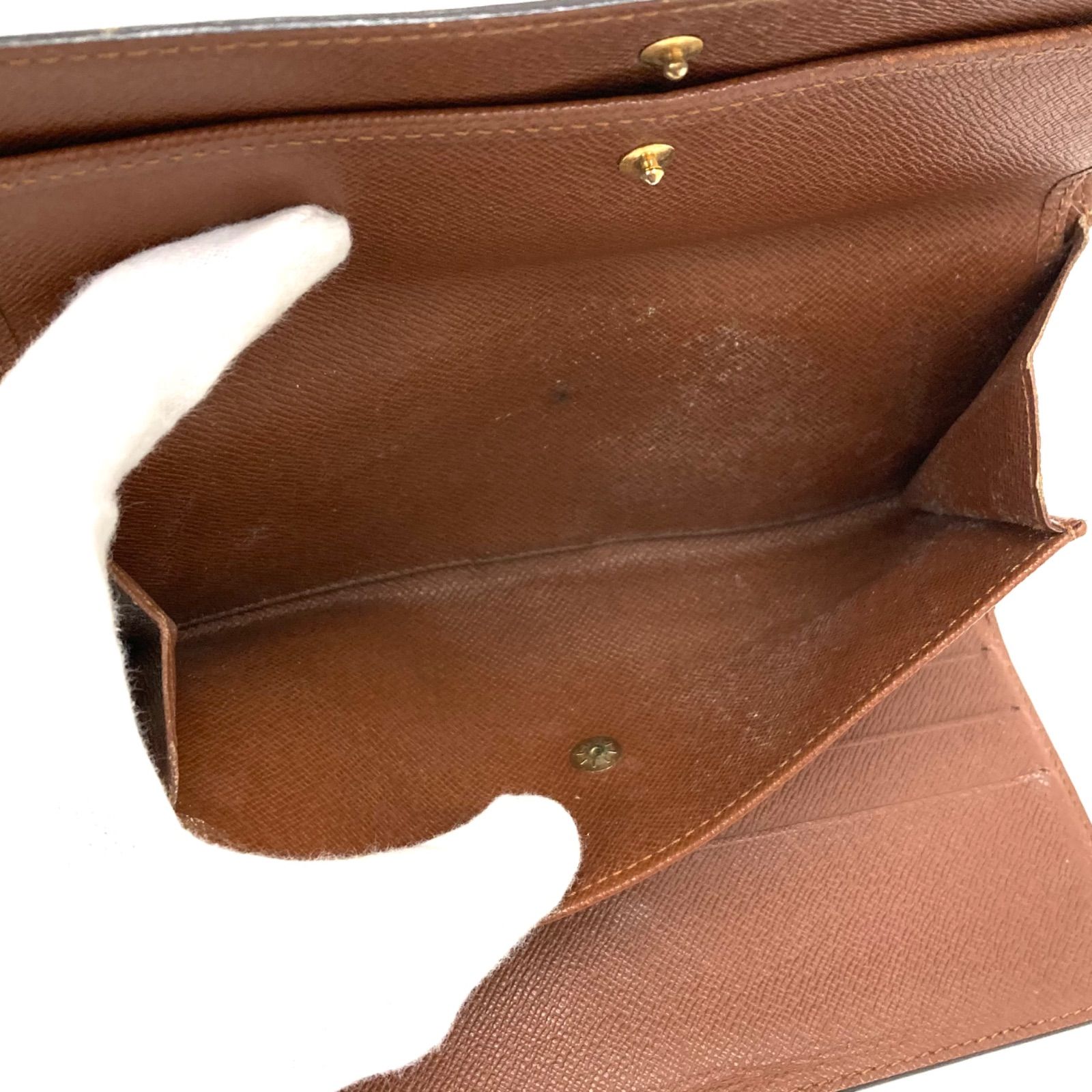 廃盤、希少Louis Vuitton ポトレトレゾールモノグラム 三つ折り財布 ルイヴィトン 三つ折り財布 廃盤 ポルトトレゾール エテュイパピエ