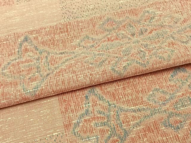 平和屋着物▽上質な紬 単衣 横段文 正絹 逸品 未使用 AAAV2782fy