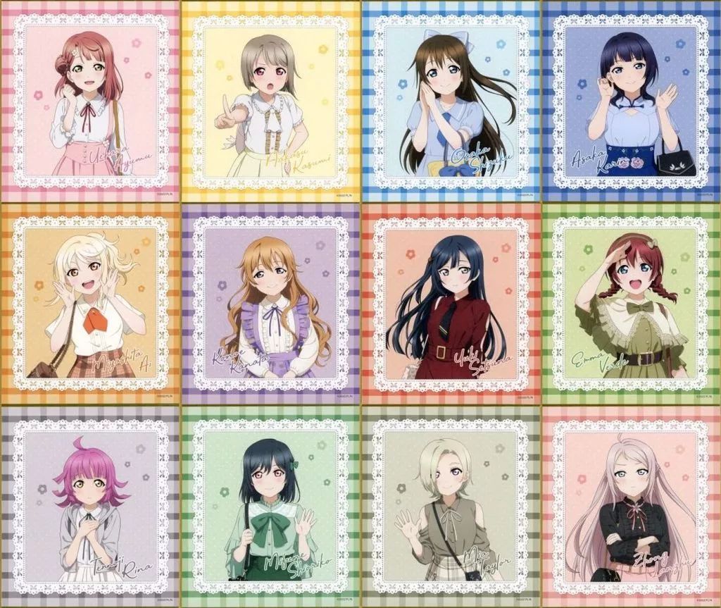 紙製品 全12種セット ラブライブ!虹ヶ咲学園スクールアイドル同好会 ミニ色紙