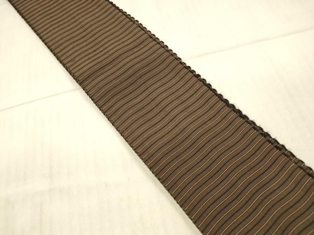 平和屋着物●男性 角帯 よろけ縞 正絹 DAAX5802cm