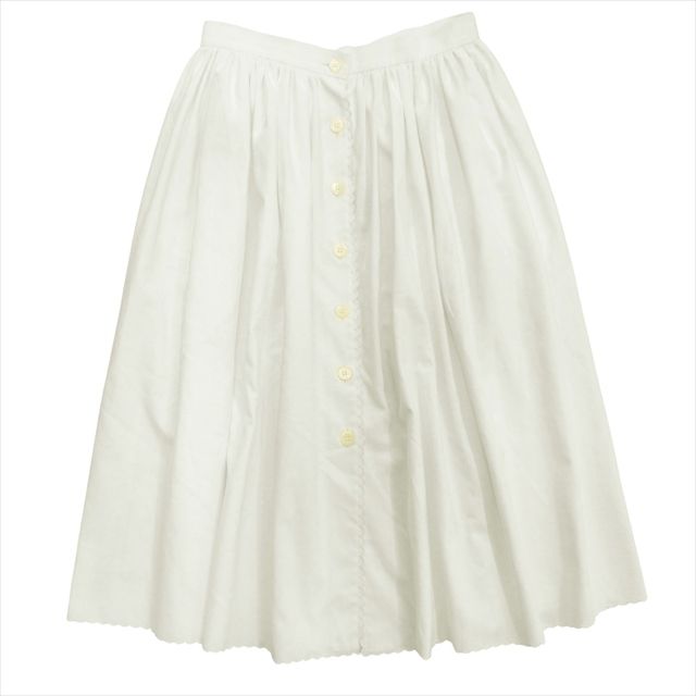 美品 ミュウミュウ miumiu ボタンダウン ギャザー スカート