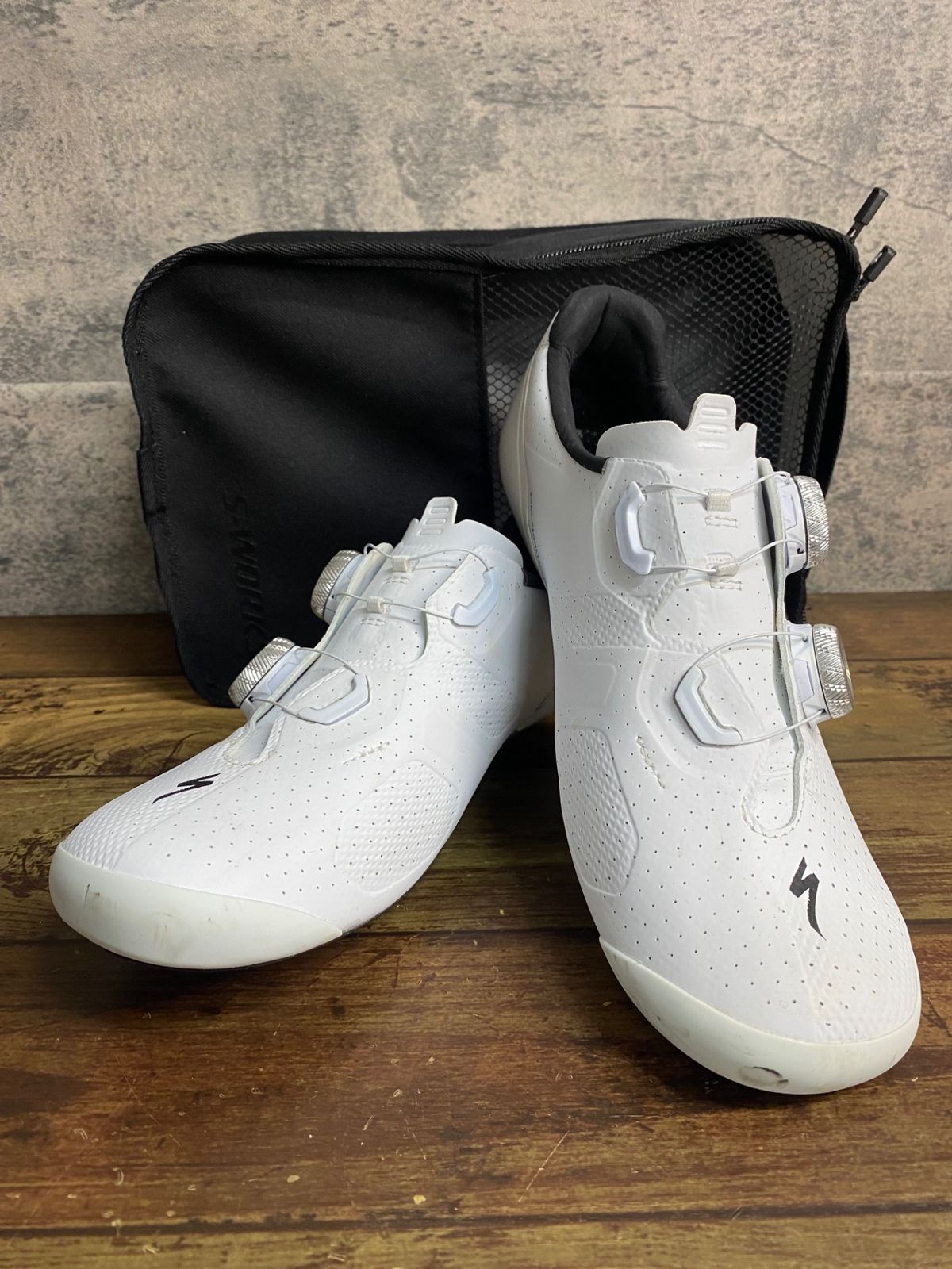 JD339 スペシャライズドSPECIALIZED SW TORCH RD SHOE ビンディングシューズ 白 38.5