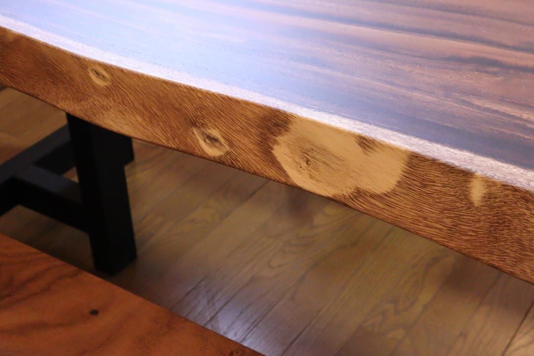 一枚板 テーブル ダイニングテーブル モンキーポッド 180cm 兼用 4人用