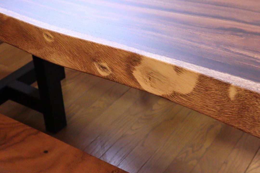 一枚板 テーブル ダイニングテーブル モンキーポッド 180cm 兼用