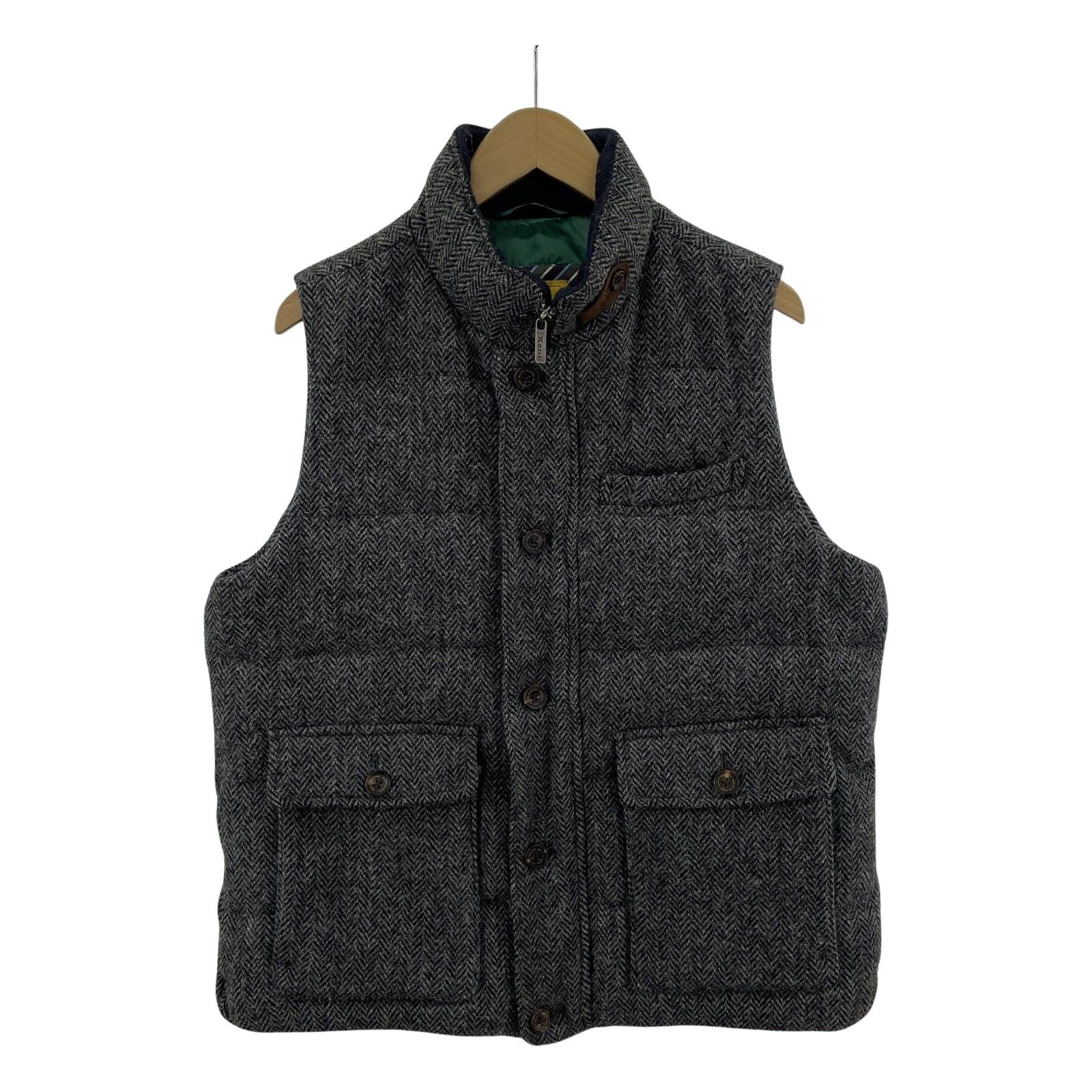 Kent ケント Harris Tweedダウンベスト sizeLL/ダークグレー - メルカリ