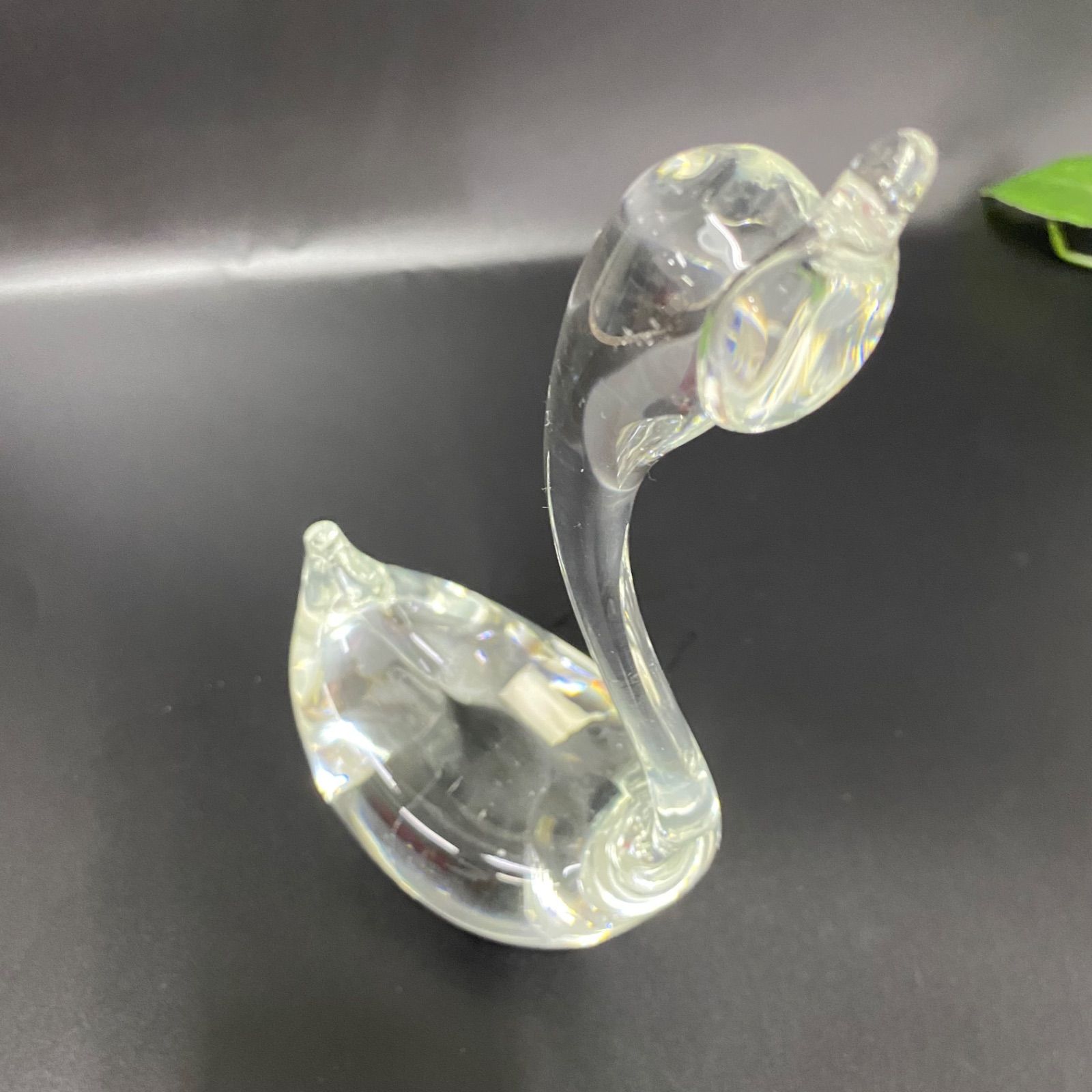 希少・美品】KURAT Craft Glas ガラス工芸 白鳥 スワン クリスタル調 