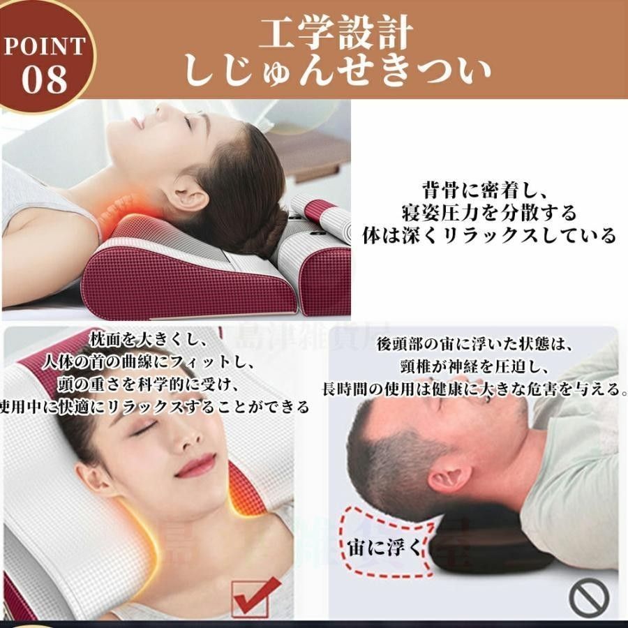  小型 枕 電熱 足 背中 腰 女性 首もみ 肩こり 3段階調 肩 コンパクト ネック機 その他 フェイスケア